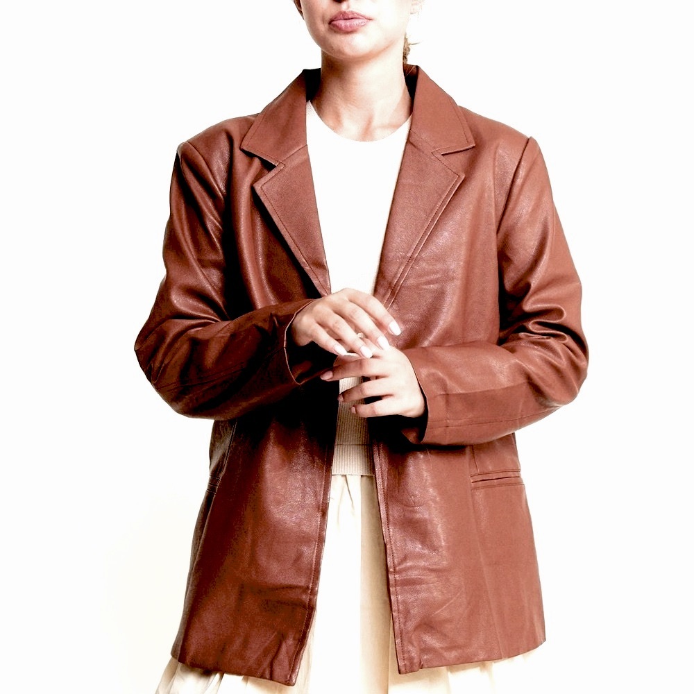 VINTAGE LEATHER JACKET brown